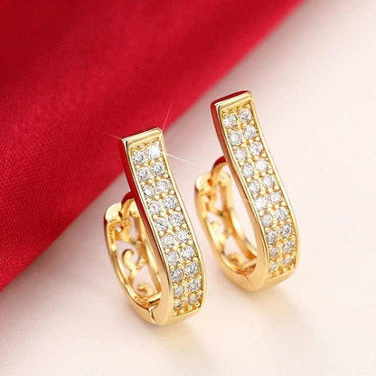 Golden Dazzling Hoops