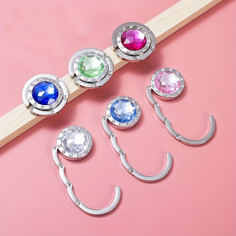 Crystals Folding Handbag Hanger Hook