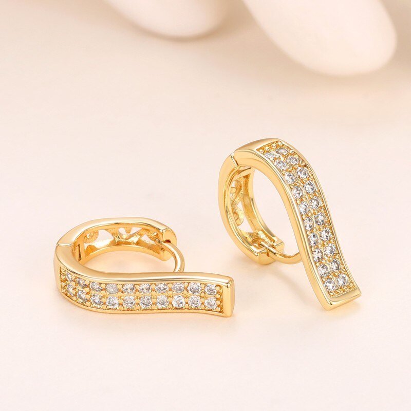 Golden Dazzling Hoops