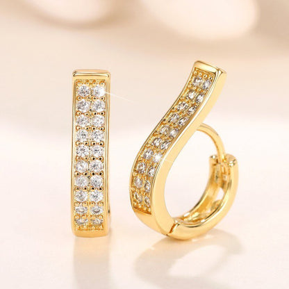 Golden Dazzling Hoops