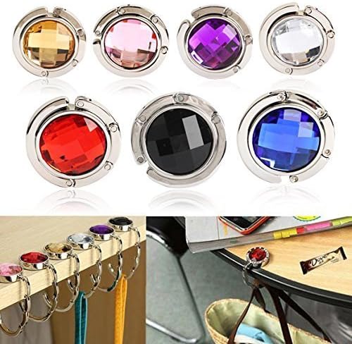 Crystals Folding Handbag Hanger Hook