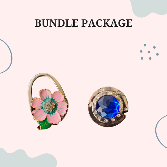 Flower and Crystal Handbag Hanger