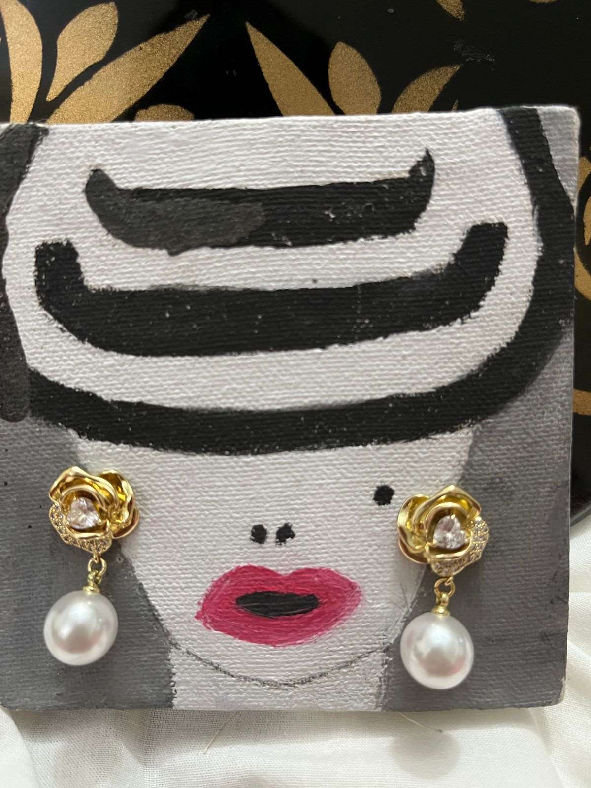 Sterling Pearl Earrings